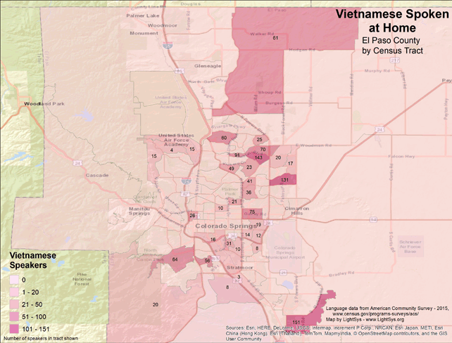 Vietnamese Spoken at Home - El Paso County - Click Image to Close